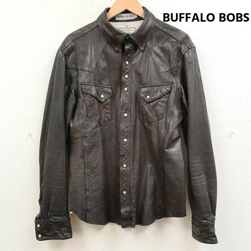 バッファローボブズ BUFFALO BOBS ジャケット、上着 レザージャケット レザー ウエスタン シャツ ジャケット アウター mfb5427 3 ダークブラウン / ダークブラウン / メンズ USED 古着 中古 50168305