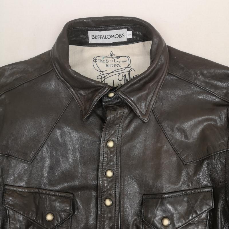 バッファローボブズ BUFFALO BOBS ジャケット、上着 レザージャケット レザー ウエスタン シャツ ジャケット アウター mfb5427 3 ダークブラウン / ダークブラウン / メンズ USED 古着 中古 50168305