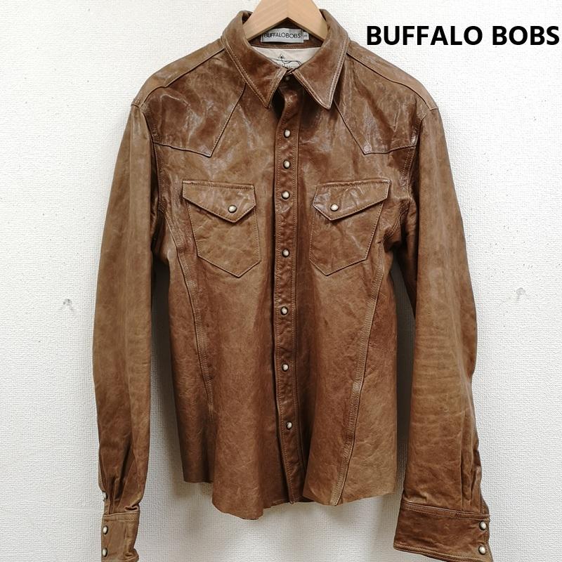 バッファローボブズ BUFFALO BOBS ジャケット、上着 レザージャケット レザー ウエスタンシャツ ジャケット アウター mfb5427 3 茶 / ブラウン / brown メンズ USED 古着 中古 50168306