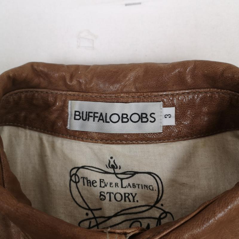 バッファローボブズ BUFFALO BOBS ジャケット、上着 レザージャケット レザー ウエスタンシャツ ジャケット アウター mfb5427 3 茶 / ブラウン / brown メンズ USED 古着 中古 50168306