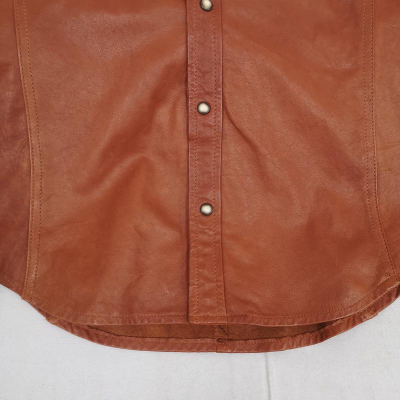 古着 USED ジャケット、上着 レザージャケット Dean＆McQueen ラムレザー ウエスタン シャツ ジャケット 3 茶 / ブラウン / brown メンズ USED 古着 中古 50168307