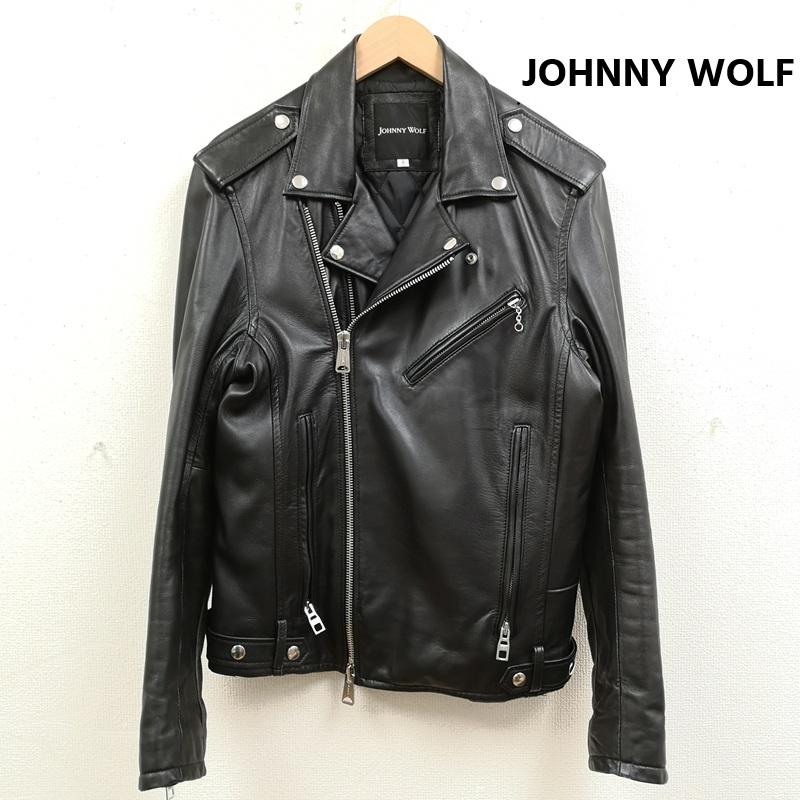 ジョニーウルフ JOHNNY WOLF ジャケット、上着 レザージャケット リアルレザー ダブルライダース ジャケット アウター 4 黒 / ブラック / black メンズ USED 古着 中古 50168309