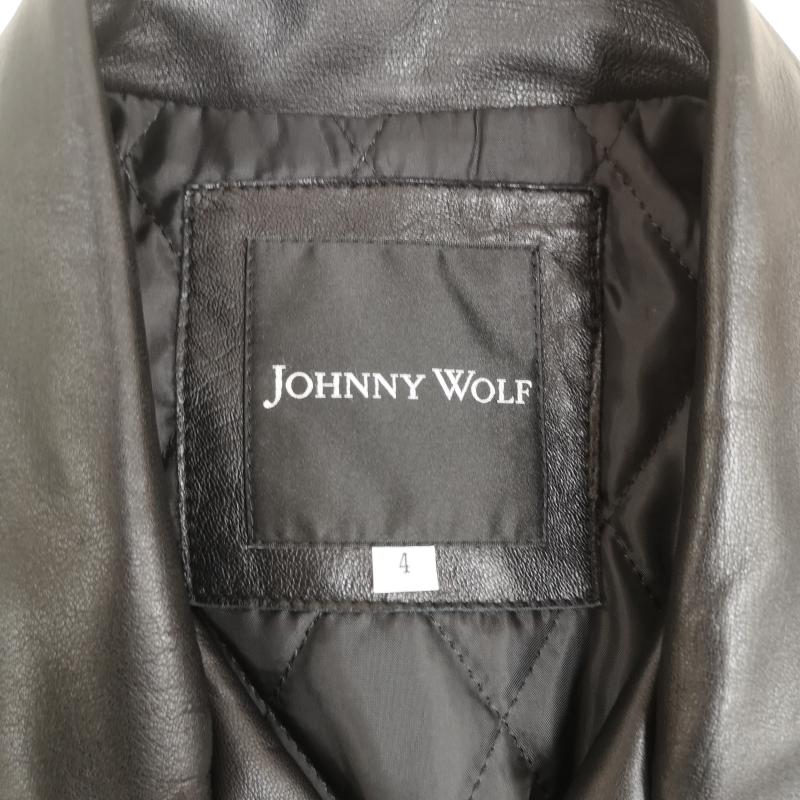 ジョニーウルフ JOHNNY WOLF ジャケット、上着 レザージャケット リアルレザー ダブルライダース ジャケット アウター 4 黒 / ブラック / black メンズ USED 古着 中古 50168309