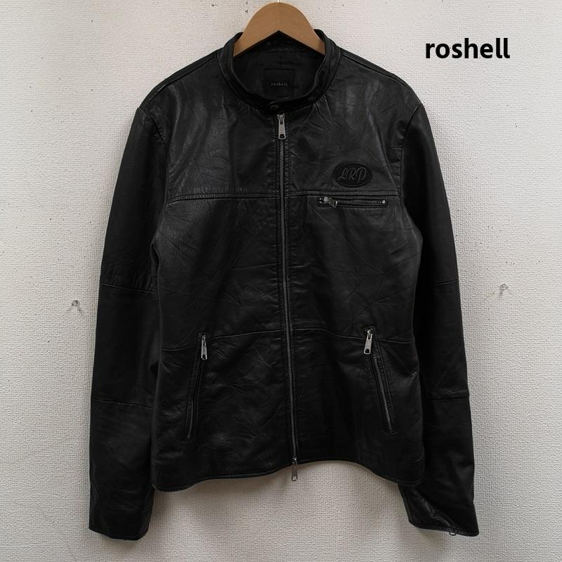 ロシェル roshell ジャケット、上着 レザージャケット レザー シングル ライダース ジャケット r-2-860 XL 黒 / ブラック / black メンズ USED 古着 中古 50168314