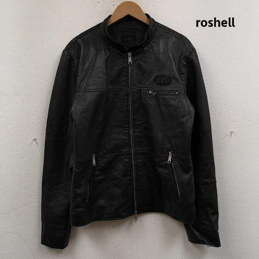 ロシェル roshell ジャケット、上着 レザージャケット レザー シングル ライダース ジャケット r-2-860 XL 黒 / ブラック / black メンズ USED 古着 中古 50168314