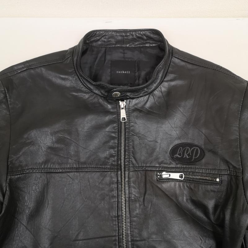 ロシェル roshell ジャケット、上着 レザージャケット レザー シングル ライダース ジャケット r-2-860 XL 黒 / ブラック / black メンズ USED 古着 中古 50168314