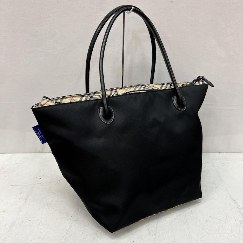 バーバリー・ブルーレーベル BURBERRY BLUE LABEL トートバッグ トートバッグ ノバチェック レザーハンドル ナイロン トートバッグ - 黒 / ブラック / black レディース USED 古着 中古 50168321