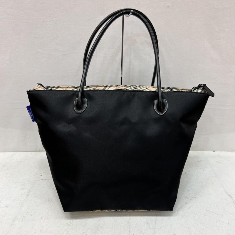 バーバリー・ブルーレーベル BURBERRY BLUE LABEL トートバッグ トートバッグ ノバチェック レザーハンドル ナイロン トートバッグ - 黒 / ブラック / black レディース USED 古着 中古 50168321
