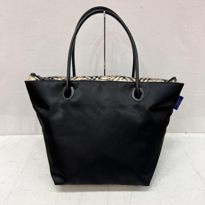 バーバリー・ブルーレーベル BURBERRY BLUE LABEL トートバッグ トートバッグ ノバチェック レザーハンドル ナイロン トートバッグ - 黒 / ブラック / black レディース USED 古着 中古 50168321