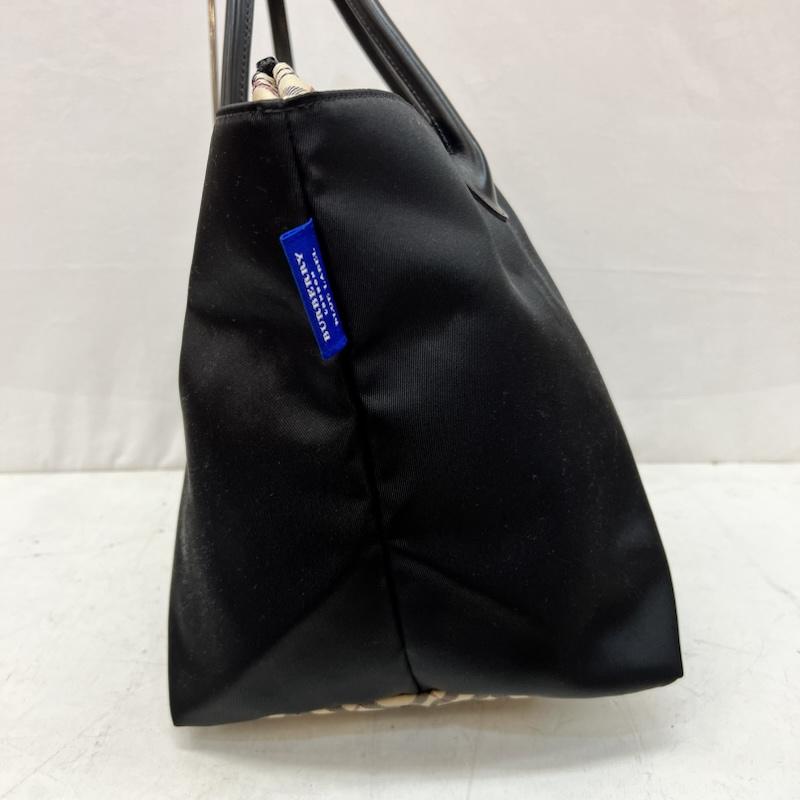 バーバリー・ブルーレーベル BURBERRY BLUE LABEL トートバッグ トートバッグ ノバチェック レザーハンドル ナイロン トートバッグ - 黒 / ブラック / black レディース USED 古着 中古 50168321