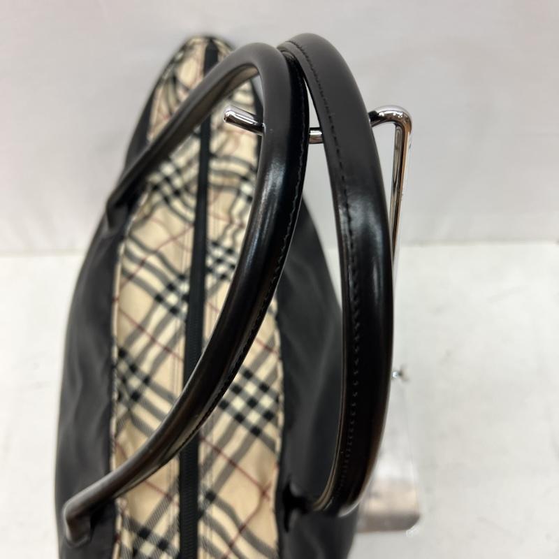 バーバリー・ブルーレーベル BURBERRY BLUE LABEL トートバッグ トートバッグ ノバチェック レザーハンドル ナイロン トートバッグ - 黒 / ブラック / black レディース USED 古着 中古 50168321