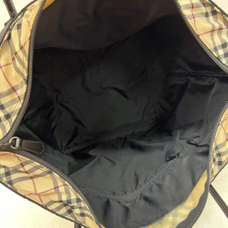 バーバリー・ブルーレーベル BURBERRY BLUE LABEL トートバッグ トートバッグ ノバチェック レザーハンドル ナイロン トートバッグ - 黒 / ブラック / black レディース USED 古着 中古 50168321