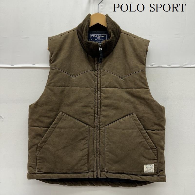 ポロスポーツラルフローレン POLOSPORT ジャケット、上着 ダウンベスト 90s POLO SPORT ダウン ベスト M 茶 / ブラウン / brown メンズ USED 古着 中古 50168331