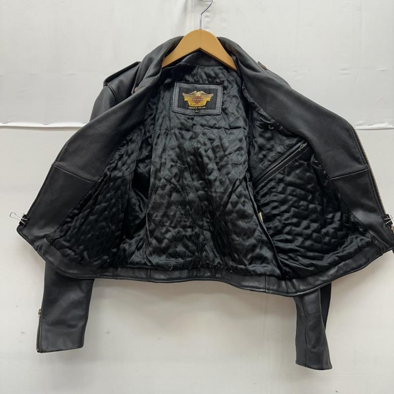 ハーレーダビッドソン Harley-Davidson ジャケット、上着 ライダース ダブル ライダース レザー ジャケット L 黒 / ブラック / black メンズ USED 古着 中古 50168332