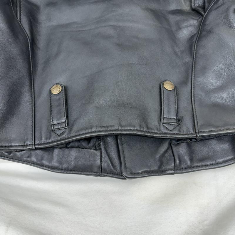 ハーレーダビッドソン Harley-Davidson ジャケット、上着 ライダース ダブル ライダース レザー ジャケット L 黒 / ブラック / black メンズ USED 古着 中古 50168332