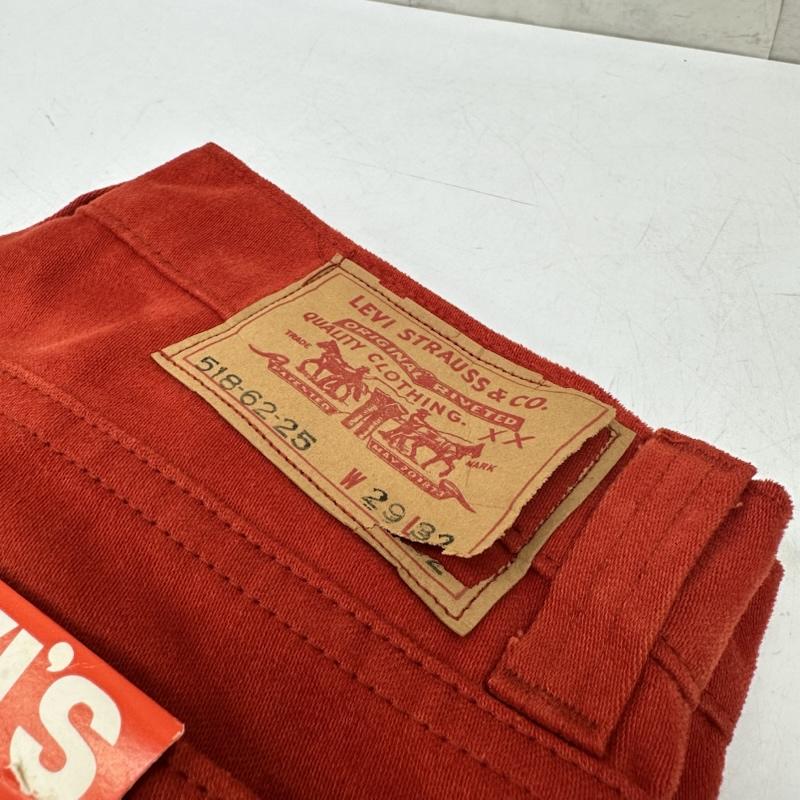 リーバイス Levi s パンツ デニム、ジーンズ 70s モールスキン スリム パンツ デッドストック 518-62-25 29インチ 赤 / レッド / red メンズ USED 古着 中古 50168335