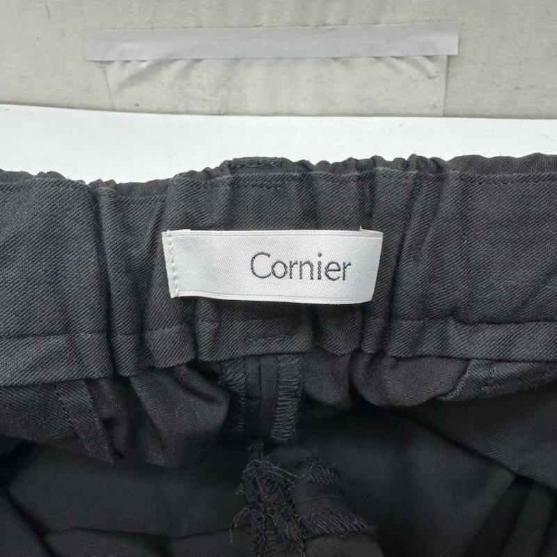 古着 USED パンツ スラックス Cornier 2タック スラックス ワイド イージー パンツ M 黒 / ブラック / black メンズ USED 古着 中古 50168337