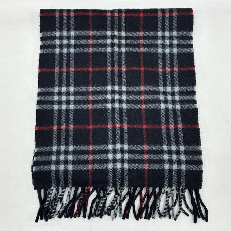 バーバリーズ BURBERRYS マフラー マフラー イングランド製 オールド チェック カシミヤ フリンジ マフラー - レディース USED 古着 中古 50168338
