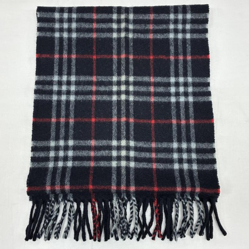バーバリーズ BURBERRYS マフラー マフラー イングランド製 オールド チェック カシミヤ フリンジ マフラー - レディース USED 古着 中古 50168338