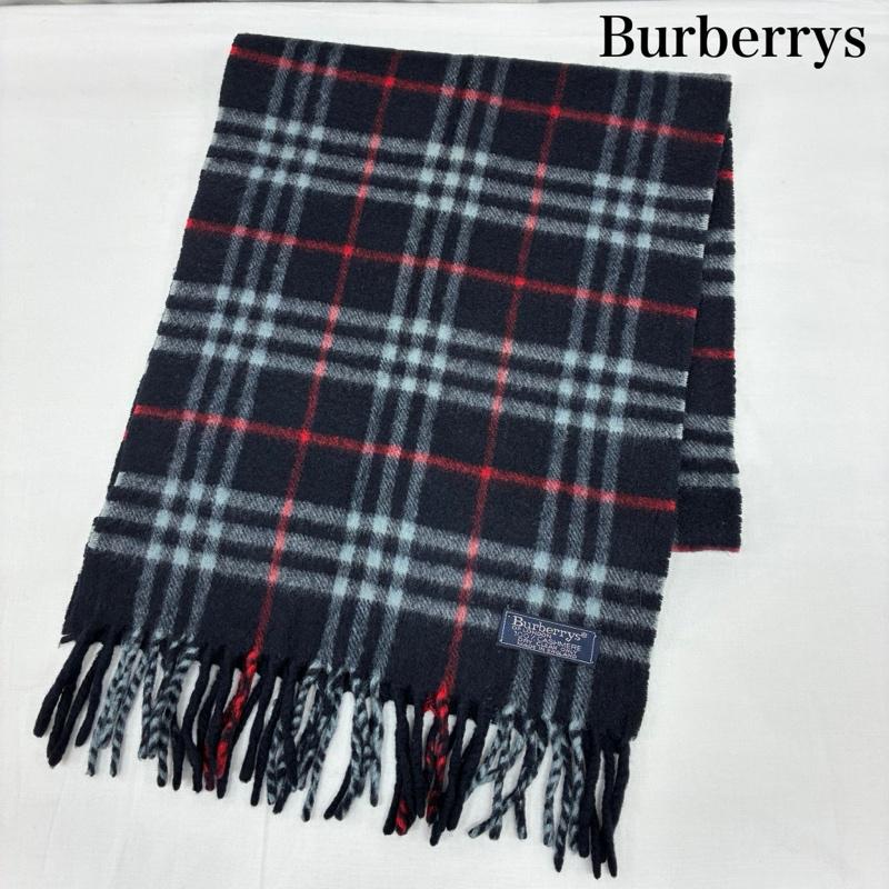 バーバリーズ BURBERRYS マフラー マフラー イングランド製 オールド チェック カシミヤ フリンジ マフラー - レディース USED 古着 中古 50168339