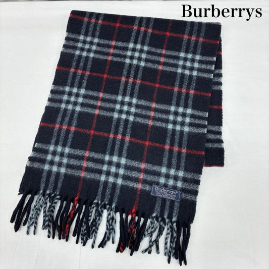 バーバリーズ BURBERRYS マフラー マフラー イングランド製 オールド チェック カシミヤ フリンジ マフラー - レディース USED 古着 中古 50168339