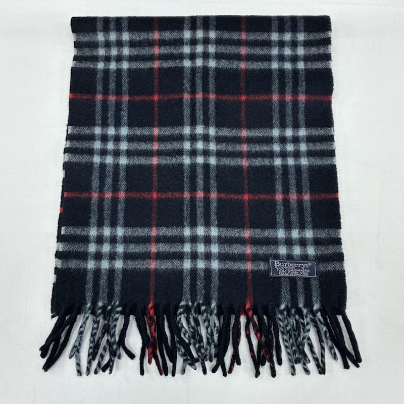 バーバリーズ BURBERRYS マフラー マフラー イングランド製 オールド チェック カシミヤ フリンジ マフラー - レディース USED 古着 中古 50168339