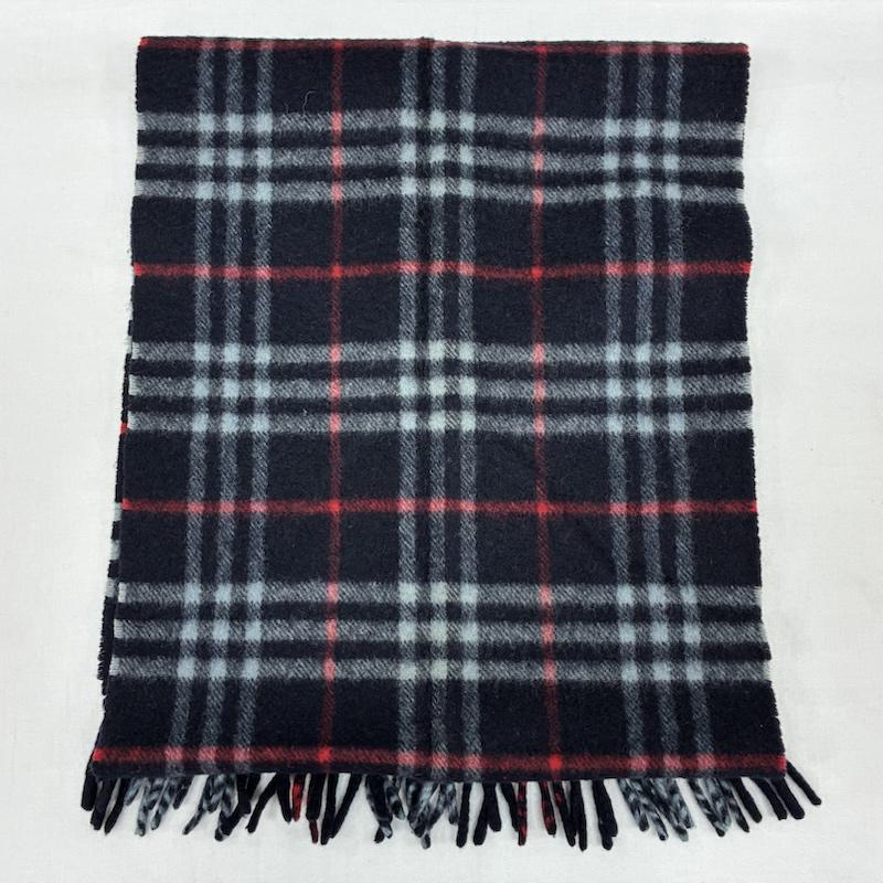 バーバリーズ BURBERRYS マフラー マフラー イングランド製 オールド チェック カシミヤ フリンジ マフラー - レディース USED 古着 中古 50168339