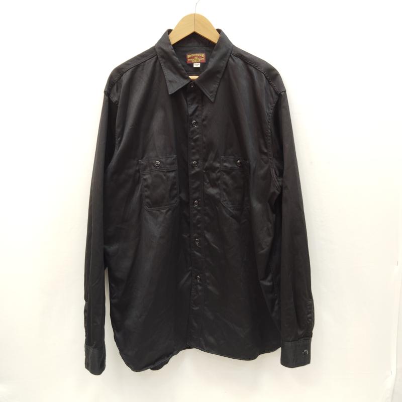バズリクソンズ Buzz Rickson s シャツ、ブラウス 長袖 BR29390 ヘリンボーン ワークシャツ XXL 黒 / ブラック / black メンズ USED 古着 中古 50168342