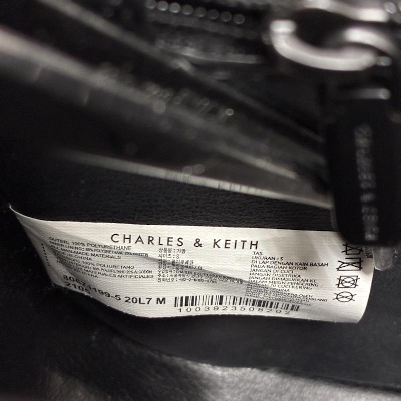 チャールズアンドキース charles&keith ショルダーバッグ ショルダーバッグ チェーン ストラップ 2WAY 肩掛け 斜め掛け ショルダー バッグ オールブラック - レディース USED 古着 中古 50168344