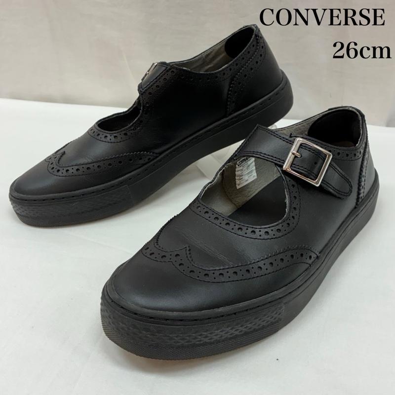 コンバース CONVERSE ローファー ローファー オールスター クップ エペ メリージェーン ウィングチップ レザー ストラップ シューズ 38001540 26.0cm メンズ USED 古着 中古 50168346