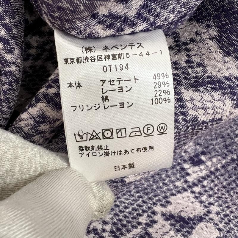 ニードルス Needles シャツ、ブラウス 長袖 フリンジワンアップシャツ ウエスタン オープンカラー 開襟 OT194 L 紫 / パープル / purple メンズ USED 古着 中古 50168347