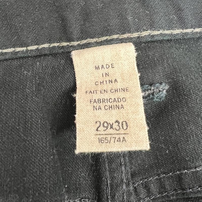 ダブルアールエル ラルフローレン RRL RALPH LAUREN ボトムス ボトムス 5ポケット ストレート パンツ 29インチ 黒 / ブラック / black メンズ USED 古着 中古 50168354