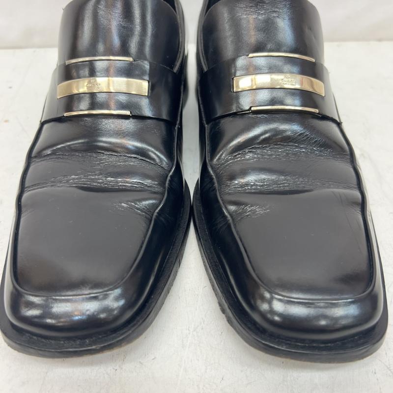グッチ GUCCI ローファー ローファー Gプレート スクエアトゥ レザー ローファー size39 - 黒 / ブラック / black メンズ USED 古着 中古 50168355