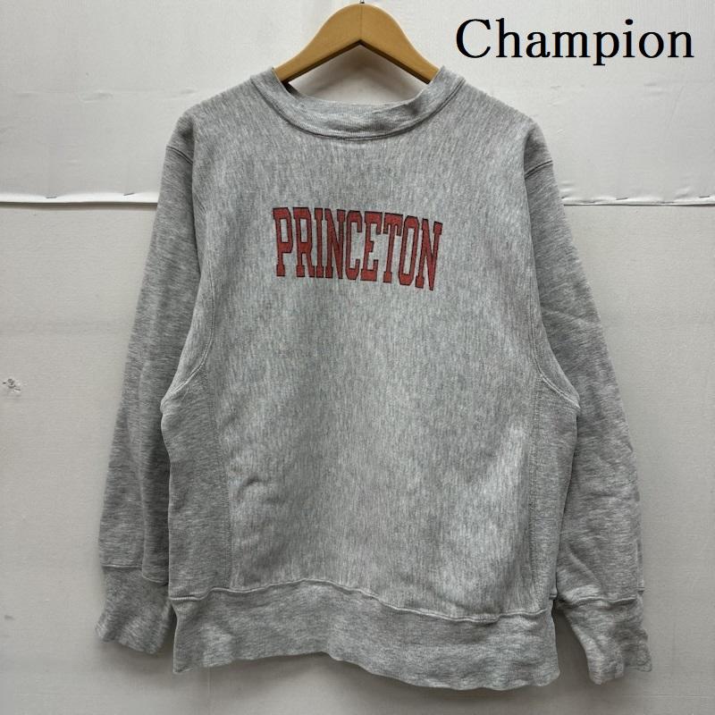 チャンピオン Champion トレーナー 長袖 80s USA製 トリコタグ REVERSE WEAVE カレッジ プリント スウェット M 灰 / グレー / gray メンズ USED 古着 中古 50168359