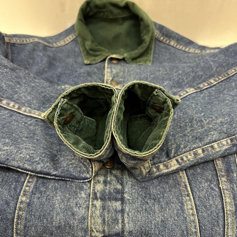 リーバイス Levi s ジャケット、上着 ジャンパー、ブルゾン 80s USA製 リバーシブル コーデュロイ デニム ジャケット 70548-1539 M インディゴ / インディゴ / Indigo X 緑 / グリーン / green メンズ USED 古着 中古 50168360