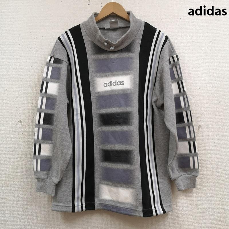 アディダス adidas トレーナー 長袖 80s 日本製 モックネック スウェット トレーナー AA-7217 M 灰 / グレー / gray メンズ USED 古着 中古 50168365
