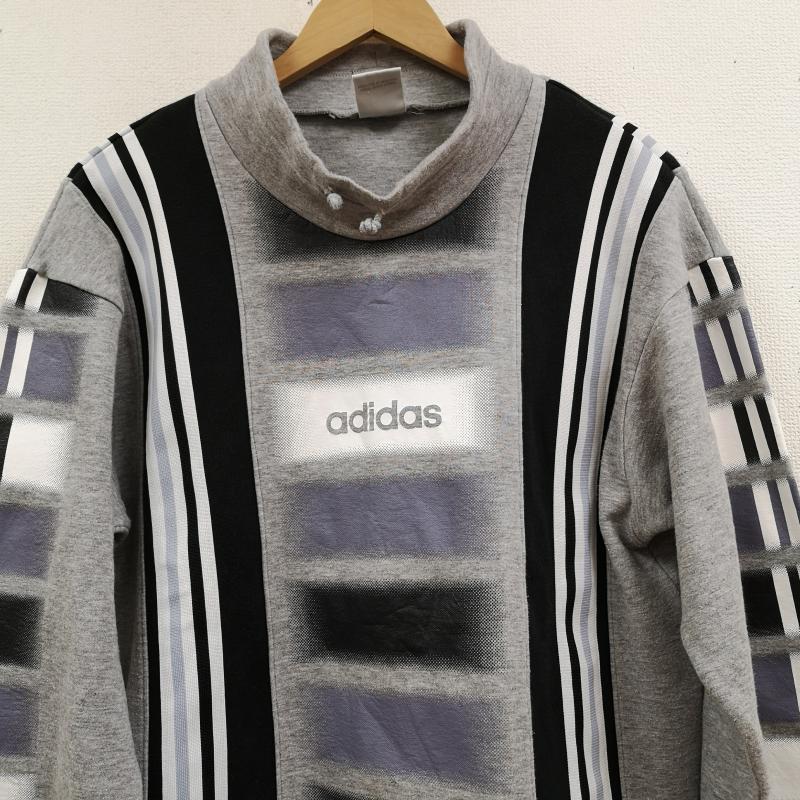 アディダス adidas トレーナー 長袖 80s 日本製 モックネック スウェット トレーナー AA-7217 M 灰 / グレー / gray メンズ USED 古着 中古 50168365