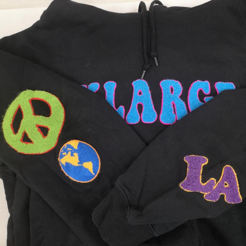 エクストララージ XLARGE パーカー 長袖 花 フラワー ワッペン スウェット プルオーバー パーカー 101224012009 L 黒 / ブラック / black メンズ USED 古着 中古 50168367
