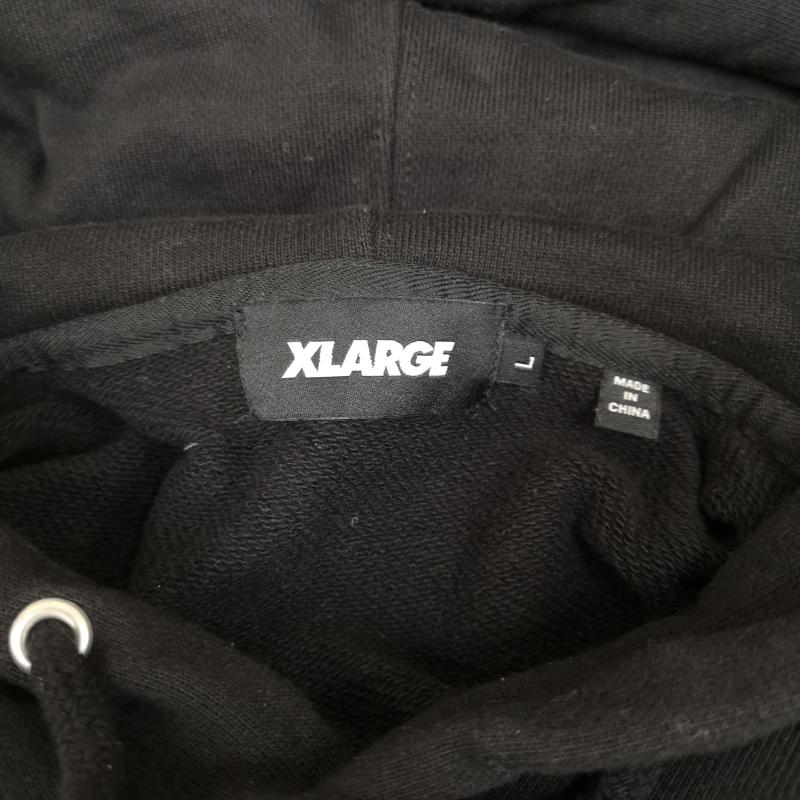 エクストララージ XLARGE パーカー 長袖 花 フラワー ワッペン スウェット プルオーバー パーカー 101224012009 L 黒 / ブラック / black メンズ USED 古着 中古 50168367