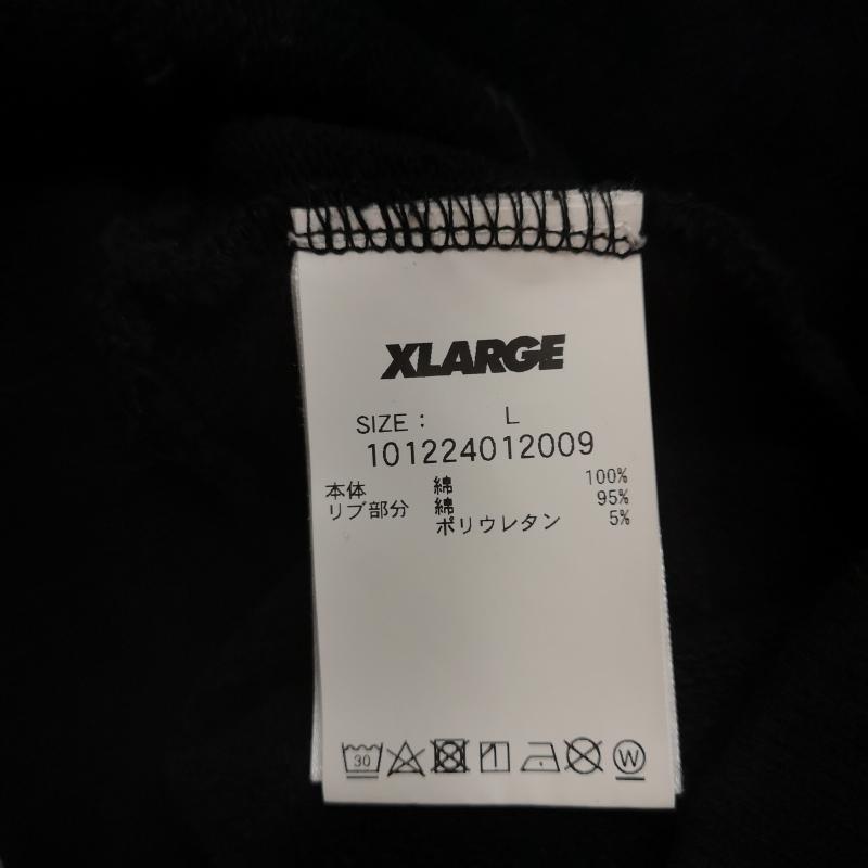 エクストララージ XLARGE パーカー 長袖 花 フラワー ワッペン スウェット プルオーバー パーカー 101224012009 L 黒 / ブラック / black メンズ USED 古着 中古 50168367