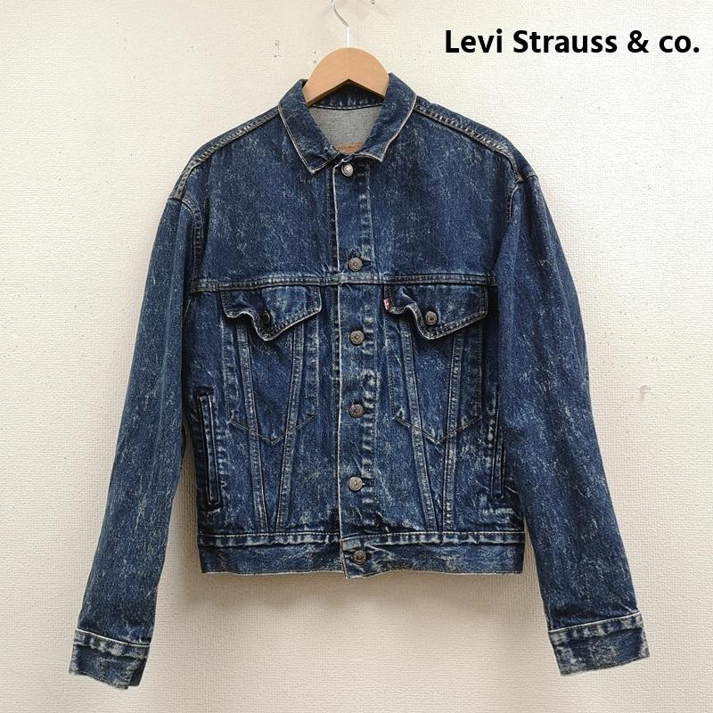 リーバイストラウスアンドコー Levi Strauss & co. ジャケット、上着 ジャンパー、ブルゾン 80s USA製 赤タブ ケミカルウォッシュ デニム ジャケット Gジャン 57514 XL インディゴ / インディゴ / Indigo メンズ USED 古着 中古 50168375