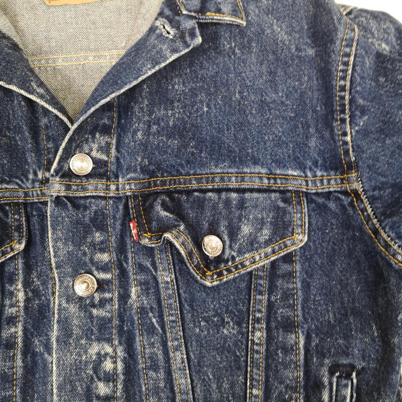 リーバイストラウスアンドコー Levi Strauss & co. ジャケット、上着 ジャンパー、ブルゾン 80s USA製 赤タブ ケミカルウォッシュ デニム ジャケット Gジャン 57514 XL インディゴ / インディゴ / Indigo メンズ USED 古着 中古 50168375