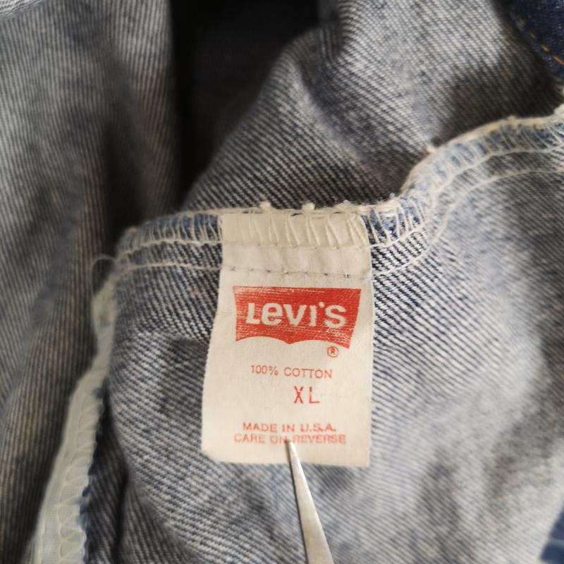 リーバイストラウスアンドコー Levi Strauss & co. ジャケット、上着 ジャンパー、ブルゾン 80s USA製 赤タブ ケミカルウォッシュ デニム ジャケット Gジャン 57514 XL インディゴ / インディゴ / Indigo メンズ USED 古着 中古 50168375