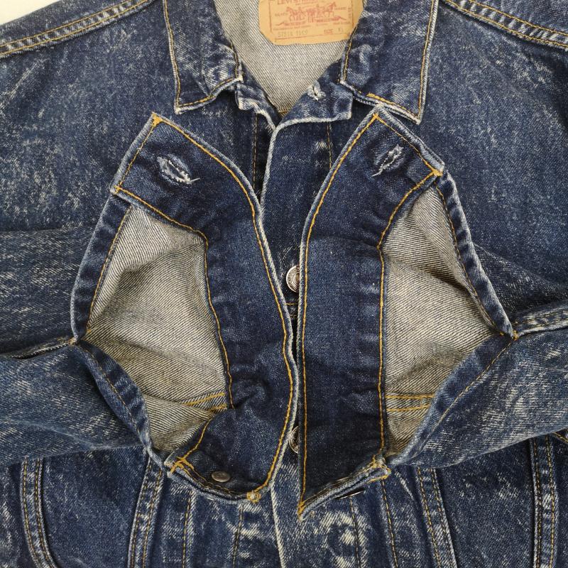 リーバイストラウスアンドコー Levi Strauss & co. ジャケット、上着 ジャンパー、ブルゾン 80s USA製 赤タブ ケミカルウォッシュ デニム ジャケット Gジャン 57514 XL インディゴ / インディゴ / Indigo メンズ USED 古着 中古 50168375