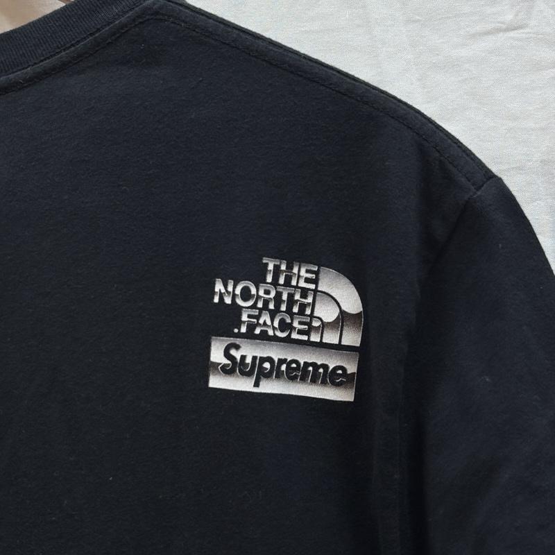 シュプリーム×ノースフェイス Supreme×THE NORTH FACE Tシャツ 半袖 18SS メタリックロゴ クルーネック 半袖 Tシャツ Metallic Logo Tee NT31808I S 黒 / ブラック / black メンズ USED 古着 中古 50168387