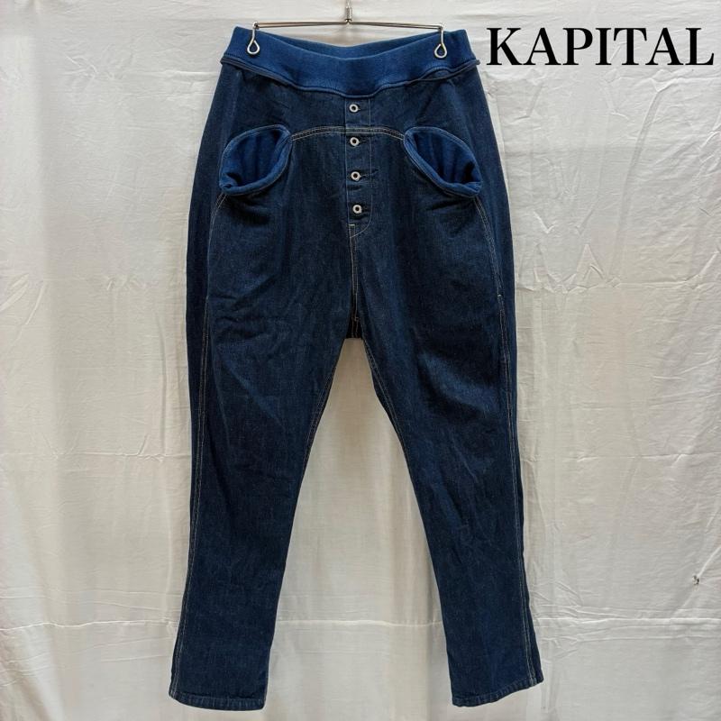 キャピタル KAPITAL パンツ デニム、ジーンズ 12oz デニム サルエル ヌーベル パンツ EK-595 L メンズ USED 古着 中古 50168396