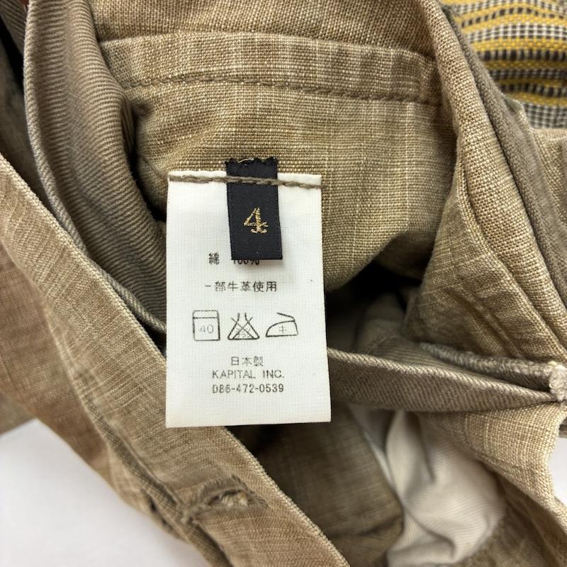 キャピタル KAPITAL パンツ ワークパンツ、ペインターパンツ コットン キャンバス マルチ ポケット カメラ パンツ レザー ベルト 4 メンズ USED 古着 中古 50168398