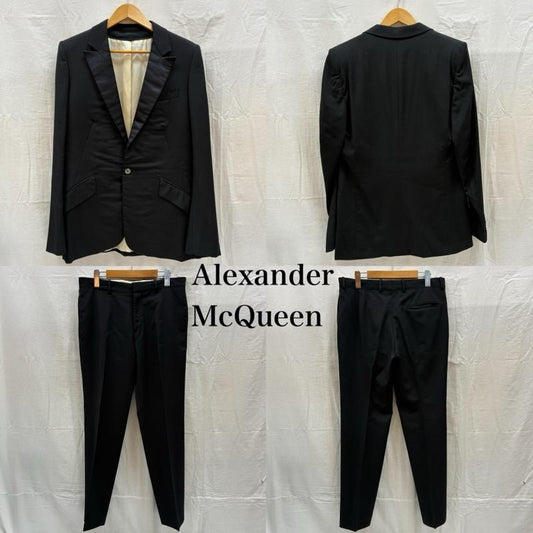 アレキサンダーマックイーン ALEXANDERMCQUEEN スーツ スーツ 00s ARCHIVE ピークドラペル 1B テーラード タキシード ジャケット スラックス セットアップ スーツ 48 メンズ USED 古着 中古 50168399