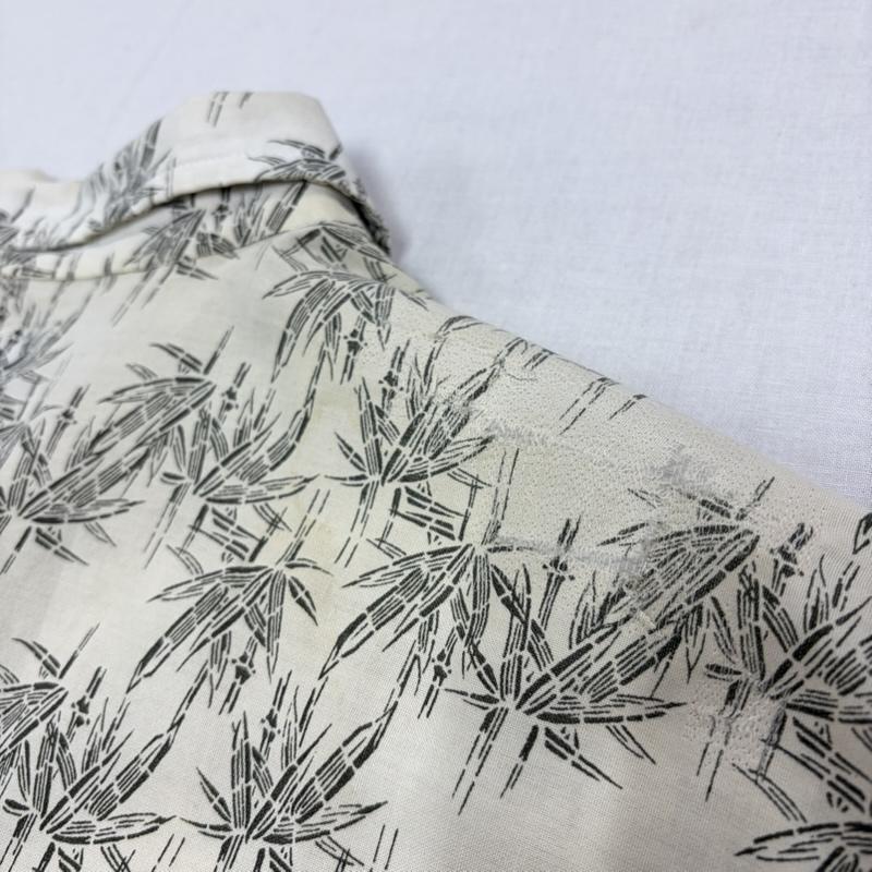 ステューシー STUSSY シャツ、ブラウス 半袖 90s OLD バンブー柄 半袖 アロハシャツ ロゴ 刺繍 オープンカラー フェード XL 総柄 X プリント X ロゴ、文字 X 刺繍 白 / ホワイト / white X 黒 / ブラック / black X 橙 / オレンジ / orange メンズ USED 古着 中古 50168408