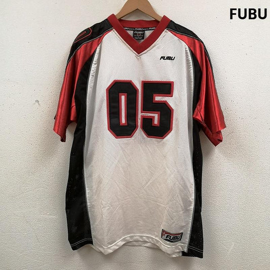 フブ FUBU Tシャツ 半袖 05 ナンバリング フットボール ゲーム シャツ ユニフォーム L 白 / ホワイト / white X 黒 / ブラック / black X 赤 / レッド / red メンズ USED 古着 中古 50168414